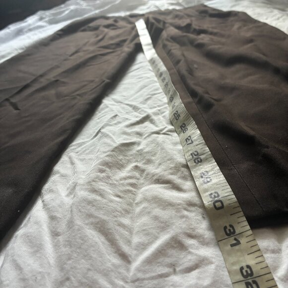 Tailored Men's Dark Brown Pleated Pants (34/31) - Picture 7 of 7